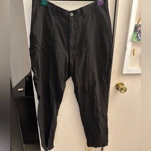 Black Flowy Vacation Pants